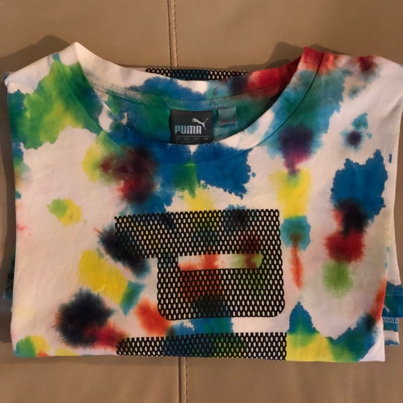 Puma Tie Dyed Mens T-Shirt - Picture 4 of 5